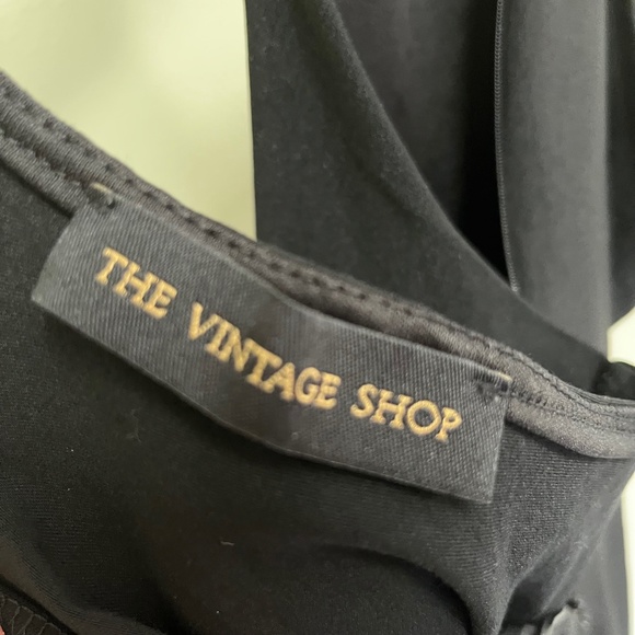 The Vintage Shop Black Bodycon Mini Dress/Size Medium - Picture 6 of 6